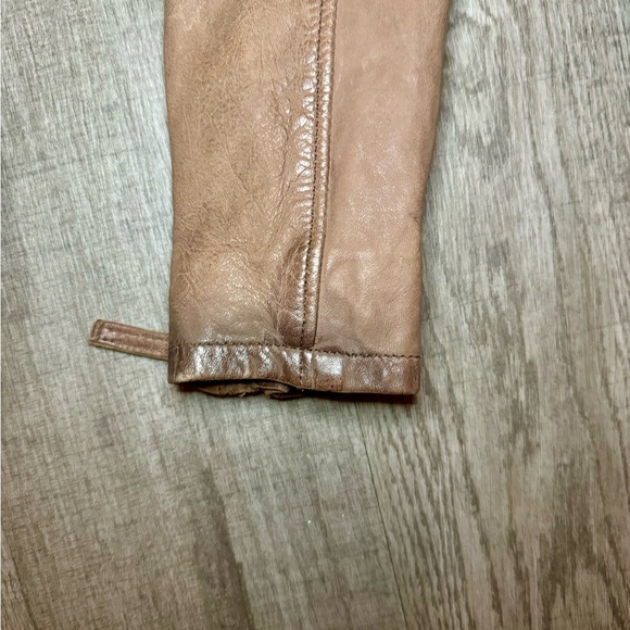 New Mauritius Distressed Leather Brown Y2K 90’s vibe Jacket Size US 8 EU M DE38 - Picture 16 of 16